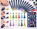 ⚽🏆 Game Day Nail Art Marker Set – 12 Vibrant Colors for Eye-Catching Fan Nails ✨